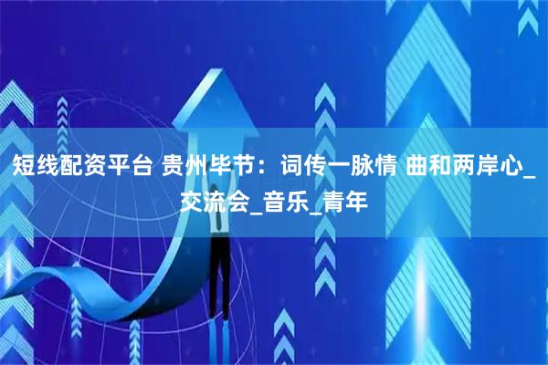 短线配资平台 贵州毕节：词传一脉情 曲和两岸心_交流会_音乐_青年